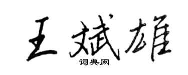 王正良王斌雄行书个性签名怎么写