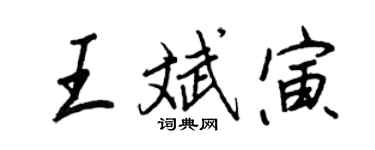 王正良王斌寅行书个性签名怎么写