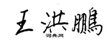 王正良王洪鹏行书个性签名怎么写