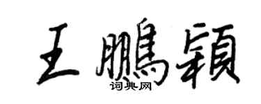 王正良王鹏颖行书个性签名怎么写
