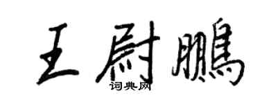 王正良王尉鹏行书个性签名怎么写