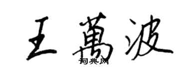 王正良王万波行书个性签名怎么写