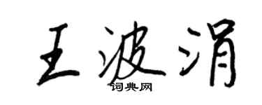 王正良王波涓行书个性签名怎么写