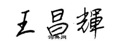 王正良王昌辉行书个性签名怎么写