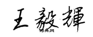 王正良王毅辉行书个性签名怎么写