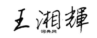 王正良王湘辉行书个性签名怎么写