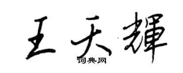 王正良王夭辉行书个性签名怎么写