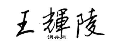 王正良王辉陵行书个性签名怎么写