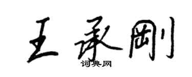 王正良王承刚行书个性签名怎么写