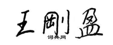 王正良王刚盈行书个性签名怎么写