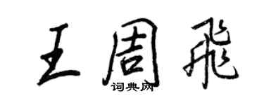 王正良王周飞行书个性签名怎么写