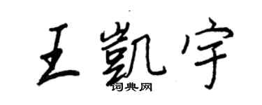 王正良王凯宇行书个性签名怎么写