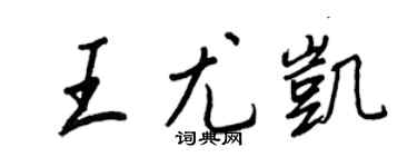 王正良王尤凯行书个性签名怎么写