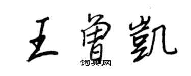王正良王曾凯行书个性签名怎么写