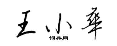 王正良王小华行书个性签名怎么写
