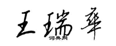 王正良王瑞华行书个性签名怎么写