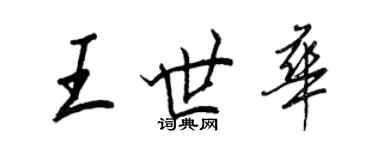 王正良王世华行书个性签名怎么写