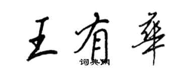 王正良王有华行书个性签名怎么写