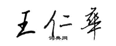 王正良王仁华行书个性签名怎么写