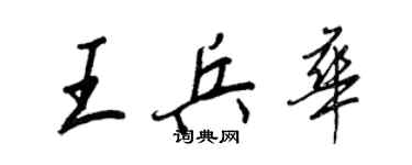王正良王兵华行书个性签名怎么写