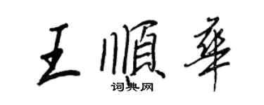 王正良王顺华行书个性签名怎么写