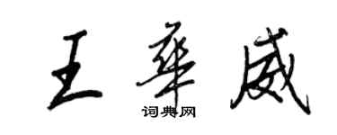 王正良王华威行书个性签名怎么写