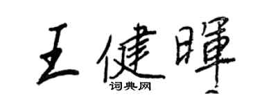 王正良王健晖行书个性签名怎么写