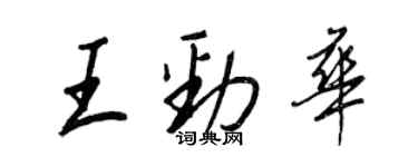 王正良王劲华行书个性签名怎么写