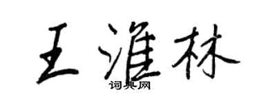 王正良王淮林行书个性签名怎么写
