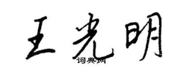 王正良王光明行书个性签名怎么写