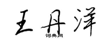 王正良王丹洋行书个性签名怎么写