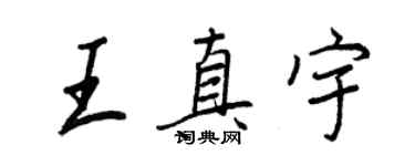 王正良王真宇行书个性签名怎么写