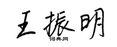 王正良王振明行书个性签名怎么写