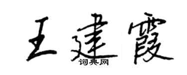 王正良王建霞行书个性签名怎么写