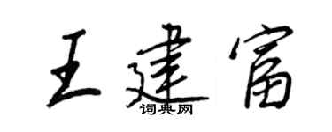 王正良王建富行书个性签名怎么写