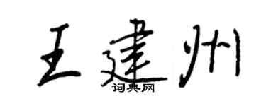 王正良王建州行书个性签名怎么写