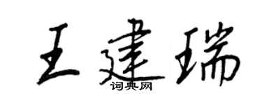 王正良王建瑞行书个性签名怎么写