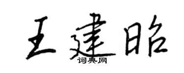 王正良王建昭行书个性签名怎么写