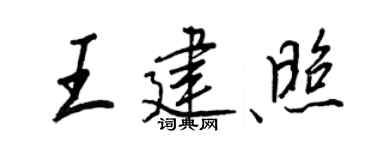 王正良王建照行书个性签名怎么写