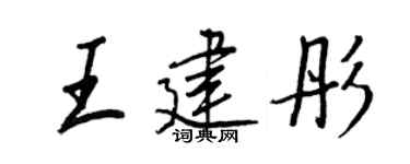 王正良王建彤行书个性签名怎么写