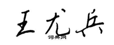 王正良王尤兵行书个性签名怎么写
