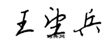 王正良王望兵行书个性签名怎么写