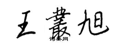 王正良王丛旭行书个性签名怎么写
