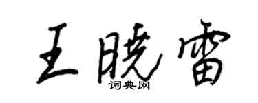 王正良王晓雷行书个性签名怎么写