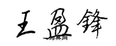 王正良王盈锋行书个性签名怎么写