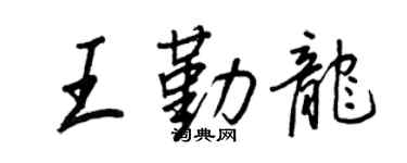 王正良王勤龙行书个性签名怎么写