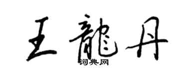 王正良王龙丹行书个性签名怎么写