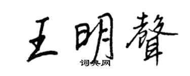 王正良王明声行书个性签名怎么写