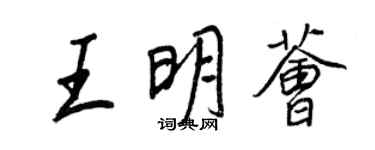 王正良王明荟行书个性签名怎么写