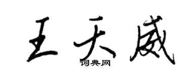 王正良王夭威行书个性签名怎么写
